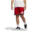 adidas Pantaloncini Shorts UOMO Adidas Basketball Badge of Sport Rosso con tasche
