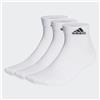 Adidas Calze calzini Socks Bianco cotone Thin and Light 3 paia
