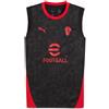 Puma Ac Milan Puma Maglia Allenamento Training Nero Ssmanicato Canotta 2025 26
