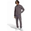 adidas Tuta Intera Completa UOMO Adidas Basic 3-Stripes Fleece Grigio Cotone Felpato
