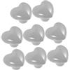 OSALADI 8 Pomelli in Ceramica a Forma Di Cuore Per Cassetti e Armadietti Maniglie Decorative Grigie Per Mobili Installazione Facile e Veloce Adatti Per Cucina e Camere Dei Ragazzo Ragazza