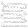 tooloflife Barriera in plastica per parcheggio, barriera stradale, catena di pericolo, nero/rosso/bianco/giallo, 5 m/8 m/10 m (6 mm x 10 m, bianco)
