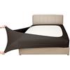 Mrs Awesome Copri per letto boxspring in jersey elasticizzato, alternativa alla mantovana giroletto, ultra morbida e resistente alle pieghe, Queen/Queen XL, marrone