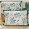 PETTI Artigiani Italiani - Coppia di Federe Cuscino 80x40 cm in Microfibra, Cuscini Arredo Camera da Letto, Divano, Salotto, Set 2 Fodere Copricuscino, Federa Botanic 03 Verde, 100% Made in Italy