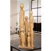 Casablanca modernes Design Casablanca We Are Family - Scultura in legno di mango naturale ruvido opaco, motivo famiglia, altezza 53 cm, larghezza 18 cm, profondità 9 cm