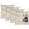 Traumnacht Dream Night Cuscino Sedia Premium, Cotone, Beige, dimensioni del prodotto: 38 x 40 x 7 cm, 4 unità