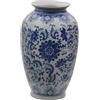 Red Lantern Oriental Furniture - Vaso Tung Chi in Porcellana, Motivo Floreale, 35,5 cm, Colore: Blu e Bianco