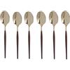 KASANOVA Set 6 cucchiaini bordeuax champagne Luxy
