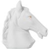 DRW Figura di Una Testa di Cavallo in Ceramica in Bianco Sabbia e Oro, Medidas: 36x17x38,5cm