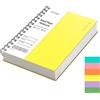 EMSHOI Taccuino A5 a righe college, blocco note a spirale, 150 fogli/300 pagine, 100 g/m², copertina in PVC, note adesive, tasca, anello per penna, righello, segnalibro, diario a righe per donne e