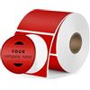 FINDAT Etichette Termiche Rotonde 30 mm Compatibile Stampanti M110 M220 Vinile Autoadesiva Impermeabile per Ufficio Logo QR Code 300/rotoli Rosse