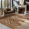 DEFYNEE Tappeto da soggiorno 150x210 cm, lavabile, pelo corto, antiscivolo, facile da pulire, stile vintage e boho