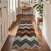 TUKDAK Tappeti Runner Boho Per Corridoio Antiscivolo 60x180cm, Tappeto Runner Geometrico Lavabile Da Cucina, Tappeto Lungo Boho Per Ingresso, Camera Da Letto, Lavanderia, Soggiorno, Marrone Verde