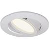 HCFEI 1x Faretti LED da Incasso Bianco per cartongesso, Orientabile con Porti Luce Bianco Caldo 5W Pari a 50W Dimmerabile Angolo a Fascio 120 Gradi AC 230V