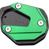 LLIDFONK Per Kawasaki Z900 Z650 RS Z1000 SX Z800 Ninja 650 300 1000SX 1100SX SE Ninja ZX6R ZX10R ER6F ER6N Accessori per moto Supporto laterale prolunga (Verde)