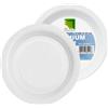 Piatti Piani Riutilizzabili Ø22,5 Cm - 20 Pezzi - Linea Premium Bio Packaging