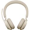 Jabra Cuffia con microfono Jabra 26599-989-998 cuffia e auricolare Wireless A Padiglione Ufficio USB tipo Bluetooth Beige [26599-989-998]