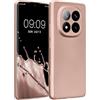kwmobile Custodia Compatibile con Xiaomi Redmi Note 14 PRO+ 5G / Redmi Note 14 PRO Plus 5G Cover - Protezione Back Case Morbida - Silicone TPU Effetto Metallizzato Oro Rosa Metallizzato