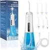 SURFOU Idropulsore Dentale Portatile Idrogetto per Pulizia Denti Oral, Professionale Elettrico Water Flosser Irrigatore Orale Doccia con Pulitore Getto Acqua, Idropulsore da Viaggio Idropulitore