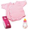 Götz 3403101 Set per bambola bebè First Step - Abbigliamento bambola misura S - set 7 pezzi di vestiti e accessori per bambole bebè alte 30-33 cm