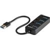 StarTech.com Hub USB 3.0 a 4 porte - da USB-A a 4x USB 3.0 Type-A con interruttori individuali On/Off - SuperSpeed 5Gbps USB 3.1/3.2 Gen 1 - Bus USB alimentato - Portatile - Cavo da 9,8 collegato