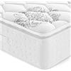 Vesgantti Materasso 100x200, Materasso Singolo Altezza 26cm a Molle Insacchettate Individuali e Memory Foam Supporto Ergonomico a 7 Zone, Materasso Ibrido con 2cm Topper Morbido, Pillow-Top Serie