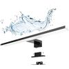 Aogled Lampada da Specchio LED Luce Bagno 40cm 10W 230V 4000K 820LM,Mobili Cornice Armadio Trucco Applique,Senza Sfarfallio,Non Dimmerabile Bianco Neutro Illuminazione Parete Nera Impermeabile