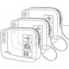 ANRUI 3 Pezzi Beauty Case da Viaggio, TSA Borsa Trasparente Aereo per Trasporto di Liquidi, PVC Borse da Toilette Impermeabile per Donna Uomo, Borsa Cosmetici Viaggio Trasparente, Grigio