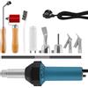 TRY-YEAN Pistola ad aria calda professionale da 1600 W, in plastica, per saldatrice in vinile PE PVC con ugelli a saldatura rapida, asta di plastica, scooter e due accessori aggiuntivi