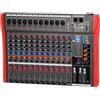 Micfuns - Studio Live Mixer 12 canali, console DJ professionale, suono stereo, Bluetooth, per registrazione computer, riproduzione, amplificatore mixer audio digitale USB con alimentazione phantom