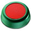 Läufer 69238 - Umidificatore per inumidire buste o francobolli, rotondo, diametro 10,5 cm, custodia verde flessibile, spugna arancione