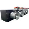 Plenum in poliuretano espanso a 5 zone con serrande motorizzate Lindab da 160 o 200 mm