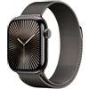 Apple Watch Series 10 Serie 10 GPS + Cellular 42mm Cassa in Titanio color Ardesia con Loop in maglia milanese ardesia