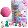 ZIMPLI - Grande Bomba da Bagno Unicorno a Sorpresa, 1 di 6 Giocattoli Unicorno da Collezionare, Uno per Baff Bomb, Giocattolo da Bagno Collezionabile per Bambini