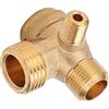 Garosa Valvola di Ritegno in Ottone per Compressore d'Aria, 1/2x3/8x10, Attacco Filettato, Prevenzione Riflusso Acqua, 20,5x16,5x10mm
