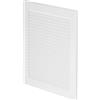 Awenta Griglia di Ventilazione in Plastica 200 x 250 mm, Bianco con Griglia Anti Insetti e Zanzariera, Coperture per Viti per un Aspetto Migliore