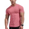 YCHSXAIZ Magliette atletiche in Rete da Uomo con Scollo a V Diviso per Bodybuilding in Palestra Color Pink Size XXL
