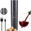BEPER P102ACP103 Cavatappi Elettrico Ricaricabile USB, Apribottiglie Vino, Con Taglia Capsule, Per Tappi in Sughero e Sintetici
