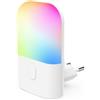 Hama Luce notturna a LED 'Color' cambio colore RGB automatico - sensore crepuscolare, lampada da notte per bambini su presa elettrica da parete, sensore crepuscolare, ideale per la cameretta dei