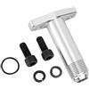 Akozon Turbo Oil Drain Return Flange 10AN Aluminum Fit Garrett HKS | Silver return adapter, waterproof aluminum alloy, M8x1.25 bolt, ball bearing turbocharger, includes O-ring and spring washer