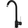 PIRALLA Rubinetto Miscelatore monoforo per lavello cucina Piralla serie Lione con canna alta orientabile 0LIYO104A21 nero opaco