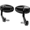 FENRIR (Nessuna Omologati)Specchietti Retrovisore Manubrio Moto End Bar Specchi CNC Lega di alluminio forgiata Antiriflesso Antivibrazione Lenti Con Curvatura Strada Sportiva Turismo Scooter 801-0324