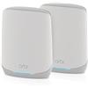NETGEAR Orbi WiFi Mesh (RBK762S), Tri-band AX5400 Mesh WiFi 6 760 Serie, Velocità fino a 5.4 Gbps, Router con 1 satelliti, copertura fino a 350 m2 e 75 dispositivi, Kit da 2