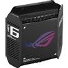 ASUS ROG Rapture GT6 1 Confezione - Sistema Mesh WiFi 6 Triple Band (Copertura fino a 260 m², Porta 2,5 G, Accelerazione di gioco, RangeBoost Plus, 5,9 GHz, Sicurezza di rete), Nero
