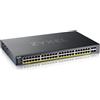Zyxel Nebula Switch PoE + Smart Managed Ethernet 48 porte Gigabit con 375 Watt Budget e 4 slot SFP + 10G, modalità Cloud ibrida [XGS1935-52HP]