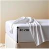 Rest Fusion Lenzuolo con angoli extra profondi, 100% cotone, 200 fili, percalle da 40 cm, colore bianco, king size