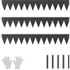 VEVOR Bordatura in Acciaio Metallo Antiruggine per Giardino, Bordatura Pieghevole per Prato Resistente, Facile da Installare, Divisorio Aiuole Cortile, Nero 3 Pezzi 1016 x 152 x 1,5 mm