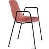 Infiniti Pure Loop Mono sedia 4 gambe con braccioli