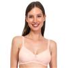 SIELEI SÌèLEI, Reggiseno Semi-Imbottito Senza Ferretto, Realizzato in Cotone Biologico, 100% Naturale, Designed in Italy, Color Rosa Melange, Taglia 2B