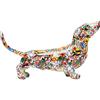 KARE Design figura decorativa Comic Dog Bodo, multicolore, bassotto, stile pop art, idea regalo, decorazione cameretta giovani ragazzi, divertente, 25 cm
